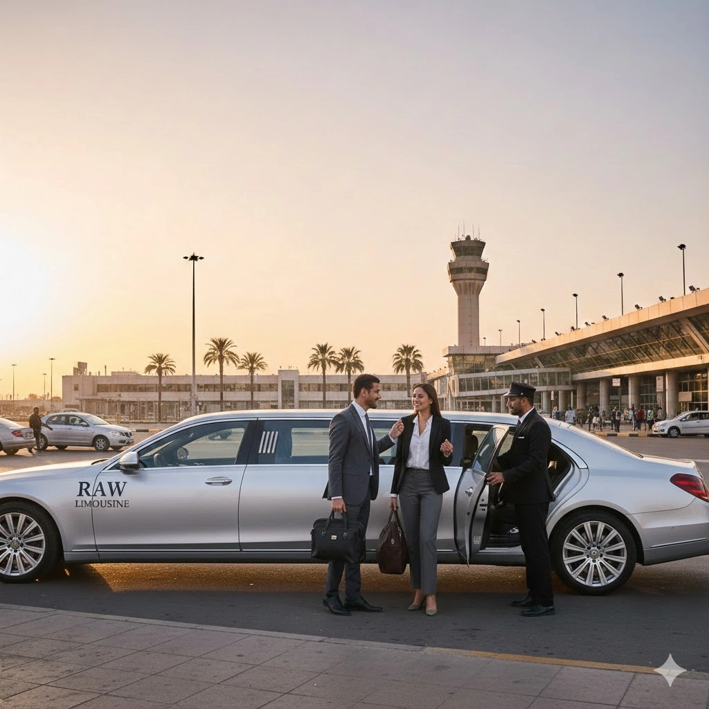 ما هي ليموزين مطار القاهرة الدولي شركة Raw ؟ 1 يُعد ليموزين مطار القاهرة الدولي من أكثر المطارات ازدحامًا في العالم، مما قد يجعل الوصول منه أو إليه تجربة مرهقة. لحسن الحظ، تقدم شركة Raw ليموزين خدمة نقل مميزة تضمن لك رحلة مريحة وفخامة من وإلى المطار. ليموزين مطار القاهرة شركة روو ليموزين