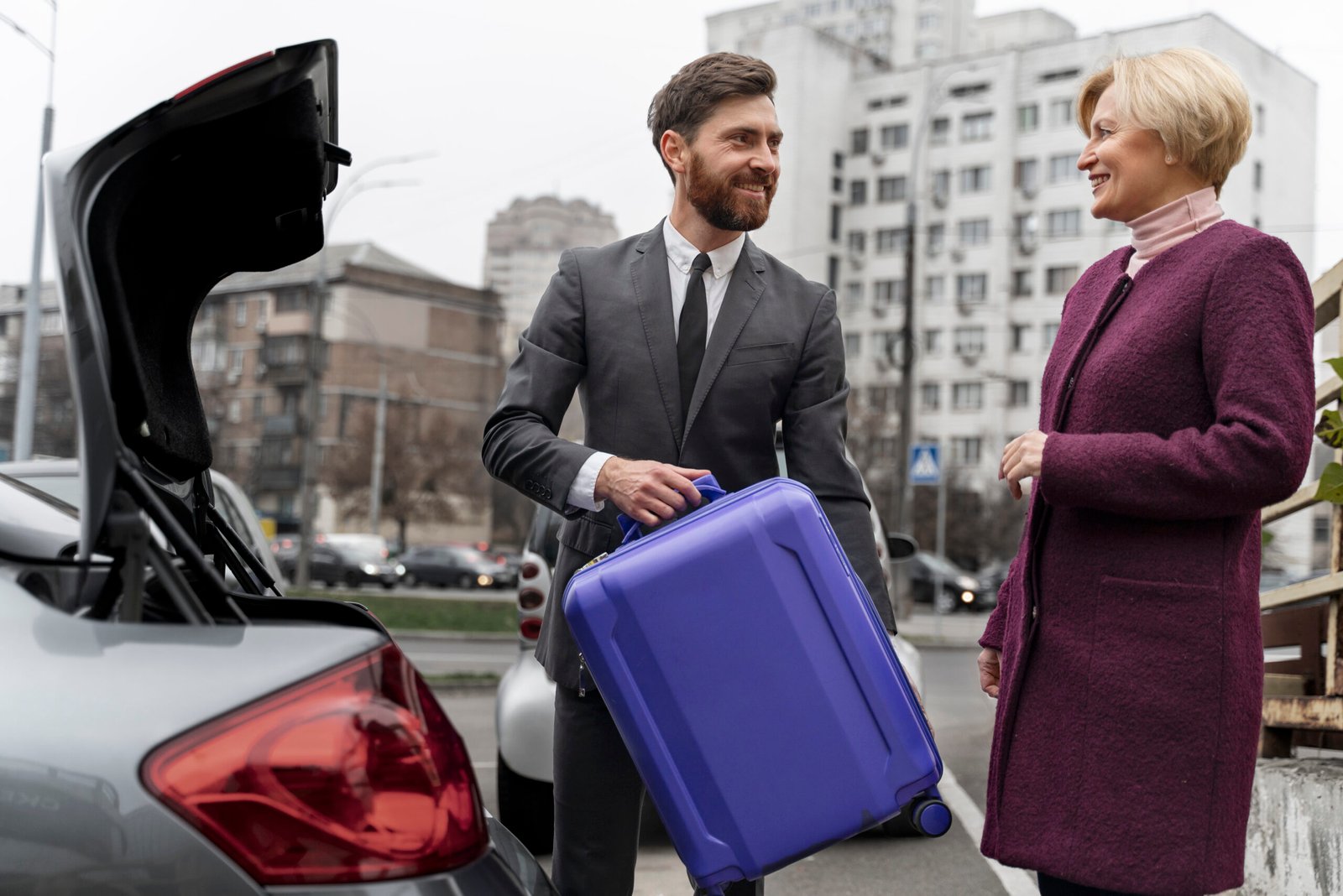 taxi driver female client interacting formal way scaled